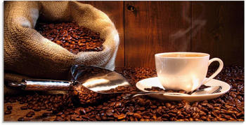 Art-Land Kaffeetasse und Leinensack auf Tisch 60x30cm (27339363-0)