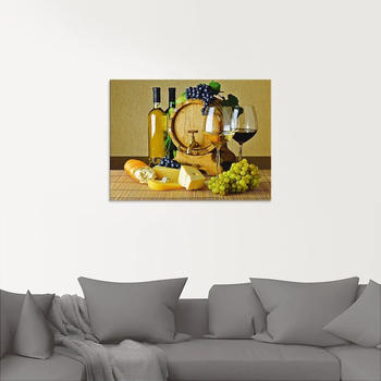 Art-Land Käse, Wein und Trauben 80x60cm (12586147-0)