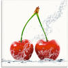 Artland Glasbild »Kirschen mit Spritzwasser«, Lebensmittel, (1 St.)