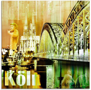 Art-Land Köln Skyline Abstrakte Collage 50x50cm (26097769-0)