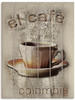 Artland Holzbild »Kolumbien - Das Café«, Kaffee Bilder, (1 St.)