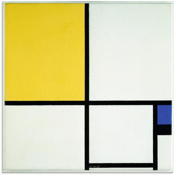 Art-Land Komposition mit Blau und Gelb 1931 30x30cm (91390400-0)