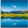 Artland Glasbild »Landschaft in den Alpen«, Berge, (1 St.), in verschiedenen