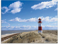 Artland Glasbild "Leuchtturm Sylt" Geb&auml;ude 1 Stk. tlg. in verschiedenen Gr&ouml;&szlig;en