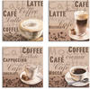 Artland Leinwandbild »Milchkaffee Latte MacchiatoChocolate«, Getränke, (4 St.),