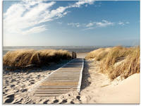 Artland Glasbild "Nordseestrand auf Langeoog - Steg" Strand 1 Stk. tlg. in