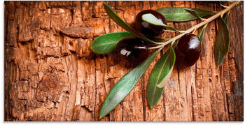 Art-Land Oliven vor einem Holzhintergrund 100x50cm (35772247-0)