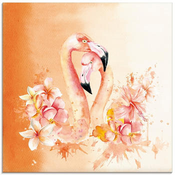 Art-Land Orange Flamingo in Love- Illustration 50x50cm (59550657-0)