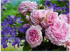 Artland Glasbild »Rosen und Glockenblumen«, Blumen, (1 St.), in verschiedenen