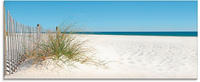 Artland Glasbild "Sch&ouml;ne Sandd&uuml;ne mit Gr&auml;sern und Zaun" Strand 1 Stk. tlg. in