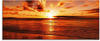Artland Glasbild »Schöner Sonnenuntergang Strand«, Gewässer, (1 St.), in