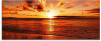 Artland Glasbild "Sch&ouml;ner Sonnenuntergang Strand" Gew&auml;sser 1 Stk. tlg. in