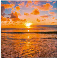 Artland Glasbild "Sonnenuntergang am Strand" Sonnenaufgang & -untergang 1 Stk. tlg.