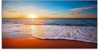 Artland Glasbild "Sonnenuntergang und das Meer" Strand 1 Stk. tlg. in...
