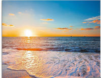 Artland Glasbild "Sonnenuntergang und das Meer" Strand 1 Stk. tlg. in...