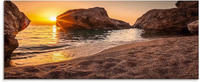 Artland Glasbild "Sonnenuntergang und Strand" Strand 1 Stk. tlg. in verschiedenen