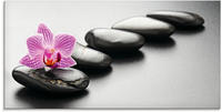 Artland Glasbild "Spa-Konzept mit Zen Steinen und Orchidee" Zen 1 Stk. tlg. in