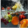 Artland Glasbild »Spritzendes Obst auf dem Wasser«, Lebensmittel, (1 St.), in