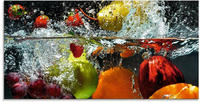 Artland Glasbild "Spritzendes Obst auf dem Wasser" Lebensmittel 1 Stk. tlg. in