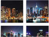 Artland Leinwandbild »Sydney Hafen und New York Times Square«, Städte, (4 St.),