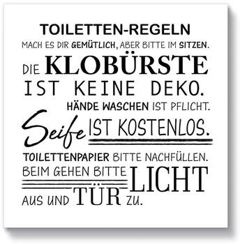 Art-Land Toilettenregeln 15x15 cm (71070443-0)