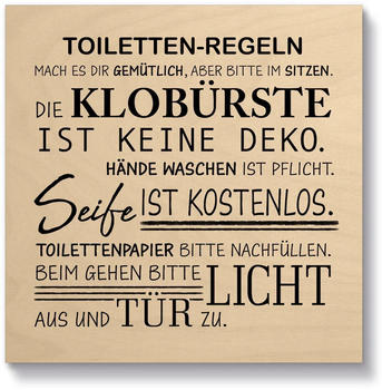 Art-Land Toilettenregeln 15x15 cm (95707626-0)