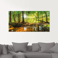 Artland Glasbild "Wald mit Bach" Wald 1 Stk. tlg. in verschiedenen Gr&ouml;&szlig;en
