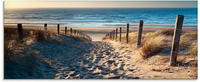 Artland Glasbild "Weg zum Nordseestrand Sonnenuntergang" Strand 1 Stk. tlg. in