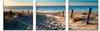Artland Glasbild »Weg zum Nordseestrand Sonnenuntergang«, Strand, (3 St.), in