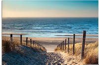 Artland Glasbild "Weg zum Nordseestrand Sonnenuntergang" Strand 1 Stk. tlg. in