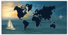 Art-Land Weltumsegelung mit Weltkarte 100x50cm (90489552-0)