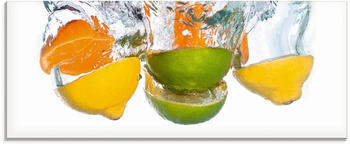 Art-Land Zitrusfrüchte fallen in klares Wasser 125x50cm (43362111-0)