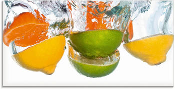 Art-Land Zitrusfrüchte fallen in klares Wasser 60x30cm (96634021-0)