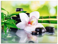 Artland Glasbild "Spa Steine Bambus Zweige Orchidee" Zen 1 Stk. tlg. in...