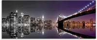Artland Glasbild "New York Skyline n&auml;chtliche Reflektion" Amerika 1 Stk. tlg. in