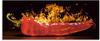 Artland Glasbild »Roter scharfer Chilipfeffer«, Lebensmittel, (1 St.), in