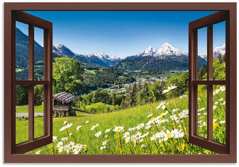Art-Land Fensterblick Bayerischen Alpen 70x50cm (61716157-0)