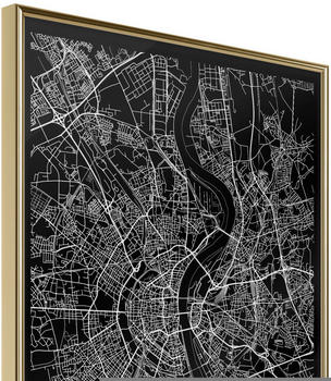 Artgeist City Map: Cologne (Dark) 20x30cm goldener Rahmen Artgeist City Map: Cologne (Dark) 20x30cm goldener Rahmen