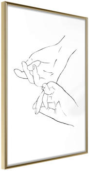 Artgeist Joined Hands (White) 20x30cm goldener Rahmen Artgeist Joined Hands (White) 20x30cm goldener Rahmen