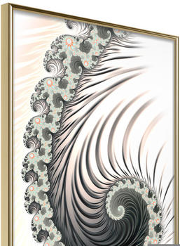 Artgeist Fractal Spiral (Positive) 20x30cm goldener Rahmen Artgeist Fractal Spiral (Positive) 20x30cm goldener Rahmen
