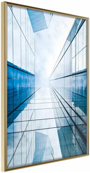 Artgeist Steel and Glass (Blue) 20x30cm goldener Rahmen Artgeist Steel and Glass (Blue) 20x30cm goldener Rahmen