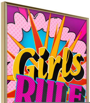 Artgeist Girls Rule (Colour) 20x30cm goldener Rahmen
