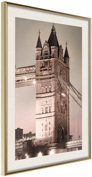 Artgeist Symbol of London 40x60cm goldener Rahmen mit Passepartout