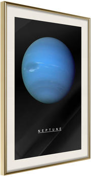 Artgeist The Solar System: Neptun 20x30cm goldener Rahmen mit Passepartout