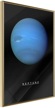 Artgeist The Solar System: Neptun 20x30cm goldener Rahmen