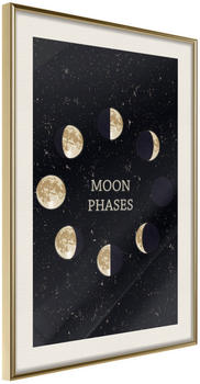 Artgeist In the Rhythm of the Moon 30x45cm goldener Rahmen mit Passepartout