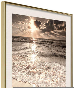 Artgeist Beach of Memories 40x60cm goldener Rahmen mit Passepartout