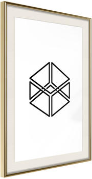 Artgeist Count the Squares 30x45cm goldener Rahmen mit Passepartout