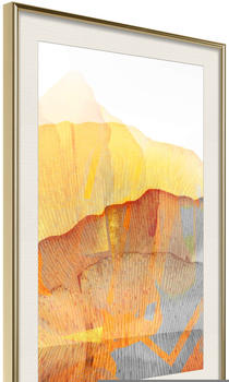 Artgeist Martian Landscape 20x30cm goldener Rahmen mit Passepartout