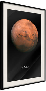 Artgeist The Solar System: Mars 40x60cm schwarzer Rahmen mit Passepartout
